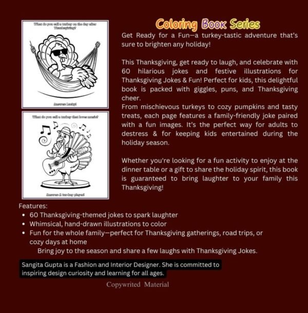 Thanksgiving Coloring Book with Jokes - Image 2