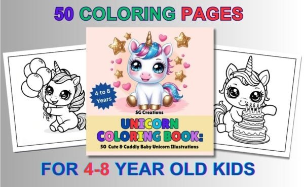 Unicorn Coloring Book - 4 to 8 years - Image 2