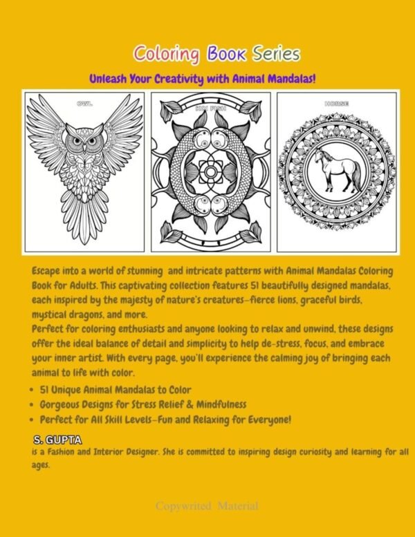 Animal Mandala Coloring Book for Adults - Image 2