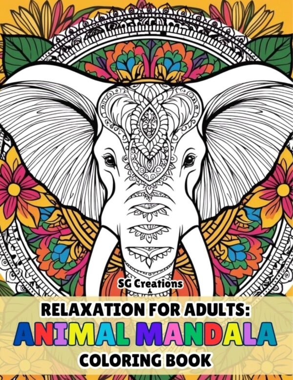 Animal Mandala Coloring Book for Adults