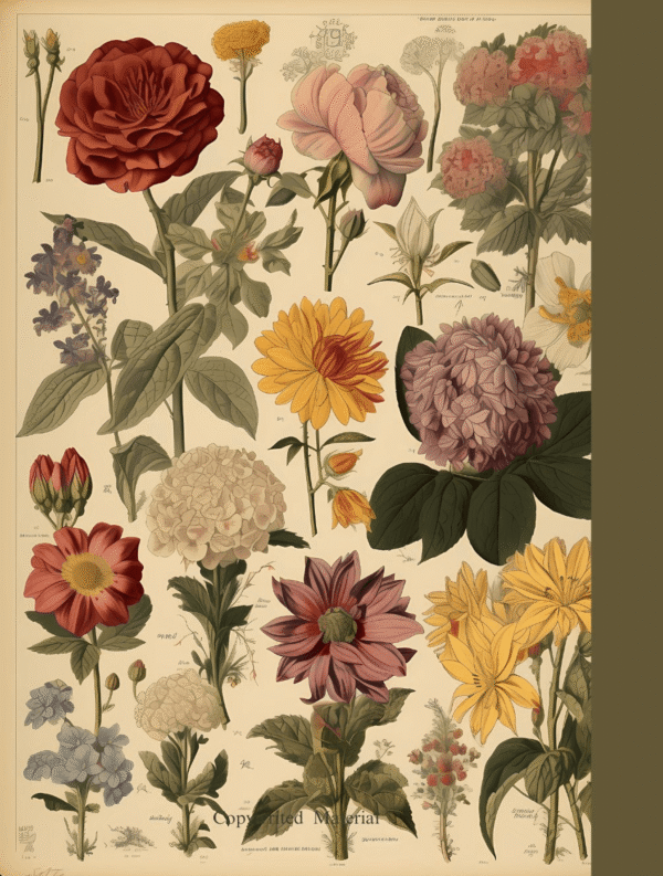 Composition Notebook Vintage Floral1 - Image 2