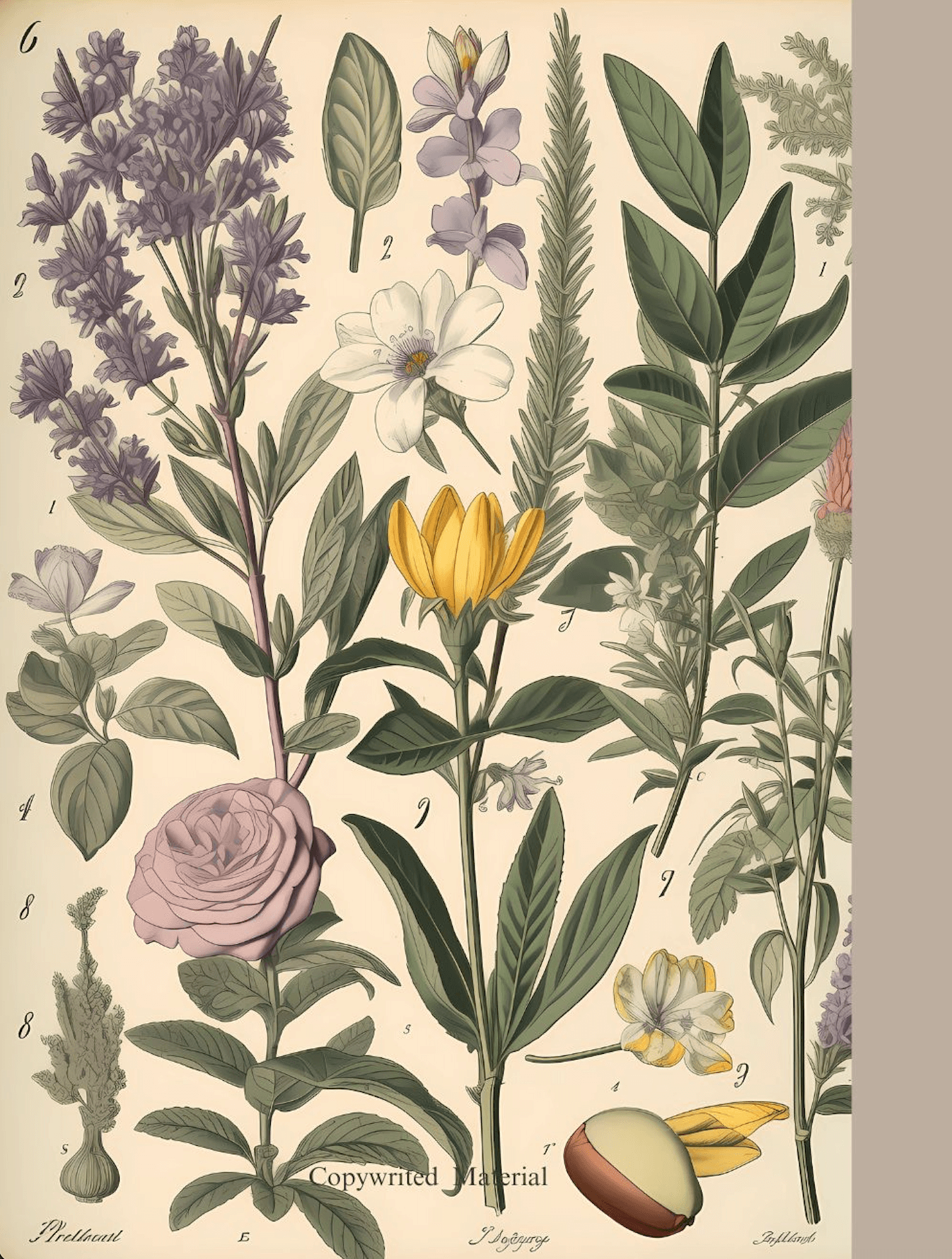 Composition Notebook Vintage Floral 7 - Image 2