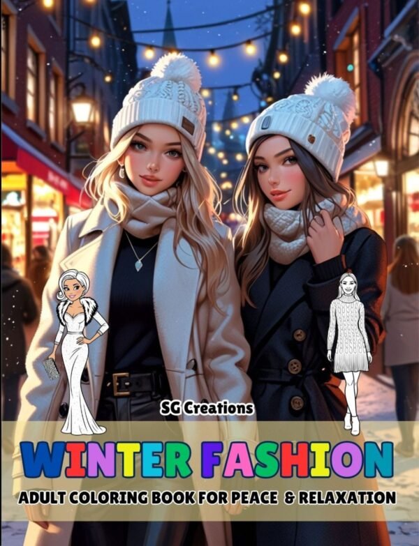 Winter Fashion Coloring Book for Adults