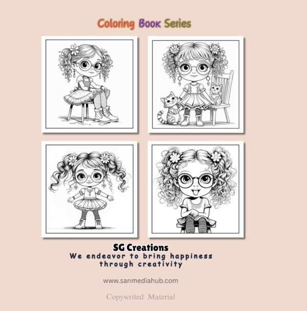 Cute Girl Coloring Book - 4-6 years - Image 2